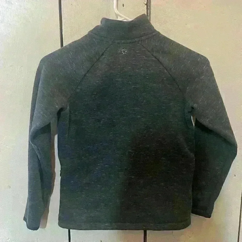 Athleta Girl Crazy Cozy Wrap Small 7 Mock‎ Neck Zip Sweater Teal Activewear
